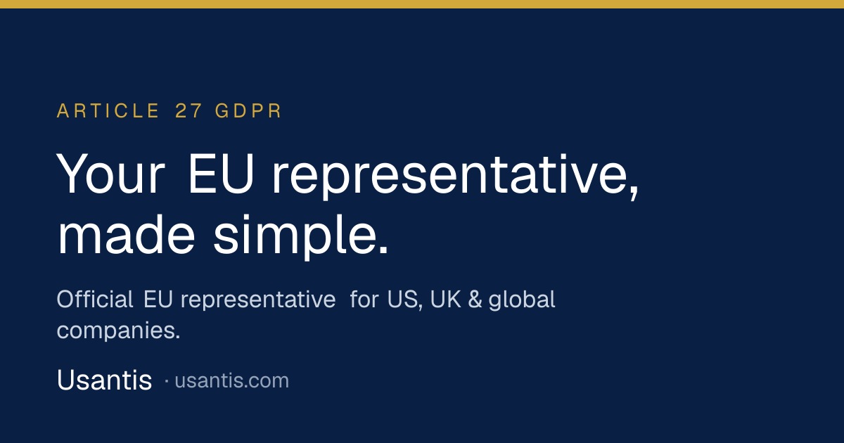 How Much Does an EU Representative Cost? 2026 Pricing Guide | Usantis